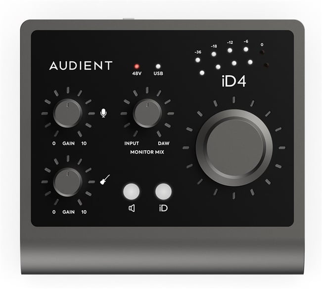 Audient iD4 MKII, top view