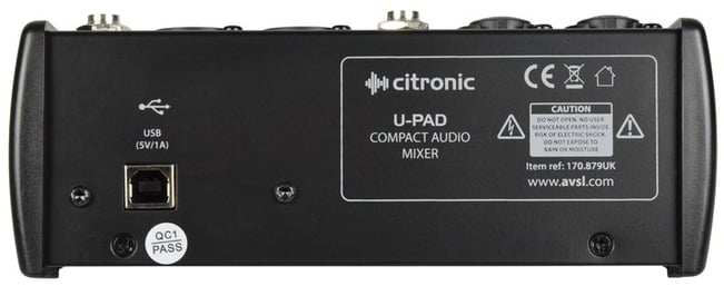 Citronic U-Pad Compact Mixer with USB Interface