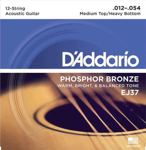 D'Addario EJ37 Phosphor Bronze 12 String