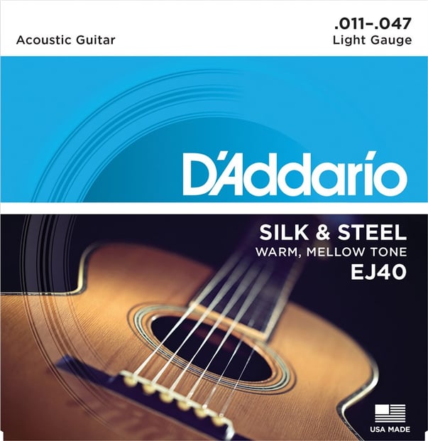 D'Addario EJ40 Silk & Steel Folk Light