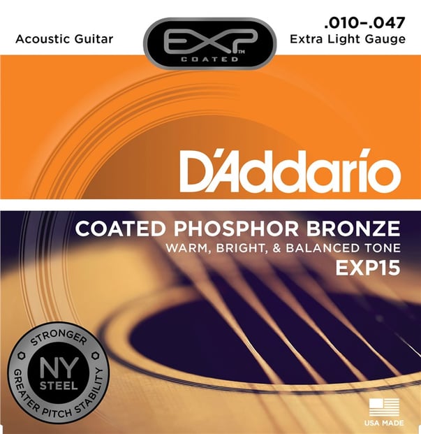 D Addario EXP15 Coated Phosphor Bronze Acoustic Extra Light 10