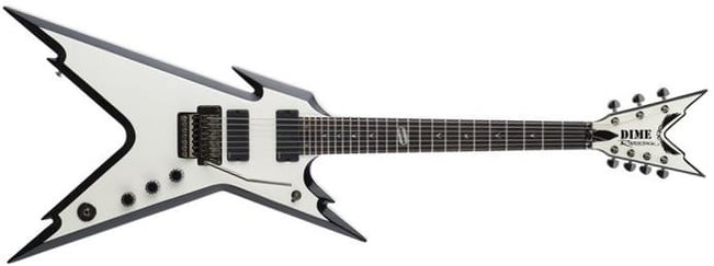 Dean Razorback 255 7 String (White with Black Bevels)