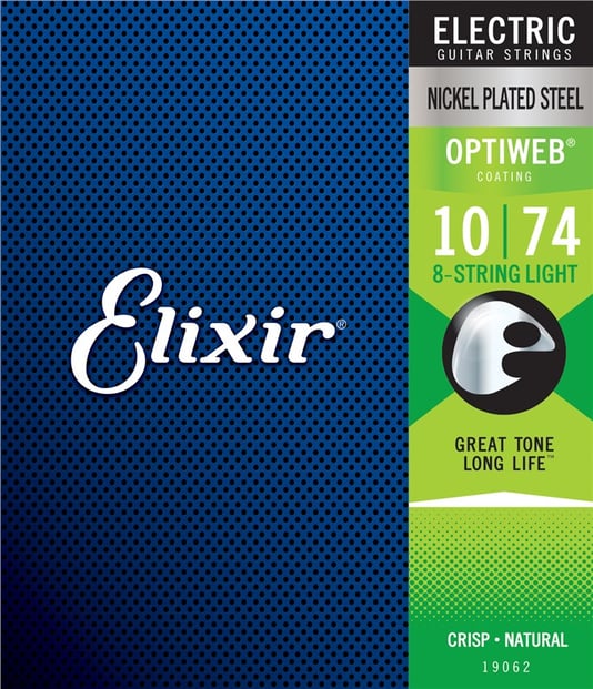 Elixir 19062 Nickel Plated Steel Optiweb Front