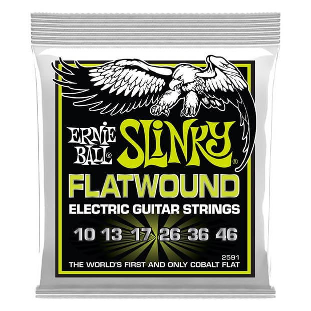 Ernie Ball 2591 Cobalt Flatwound Regular Slinky 10 46