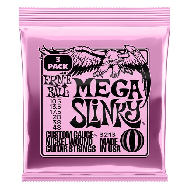 Ernie Ball 3213 Mega Slinky, 10.5-48, 3 Pack