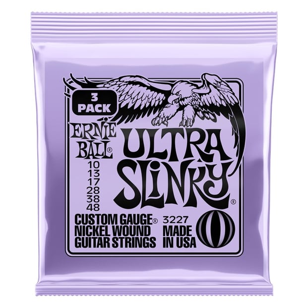 Ernie Ball 3227 Ultra Slinky, 10-48, 3 Pack