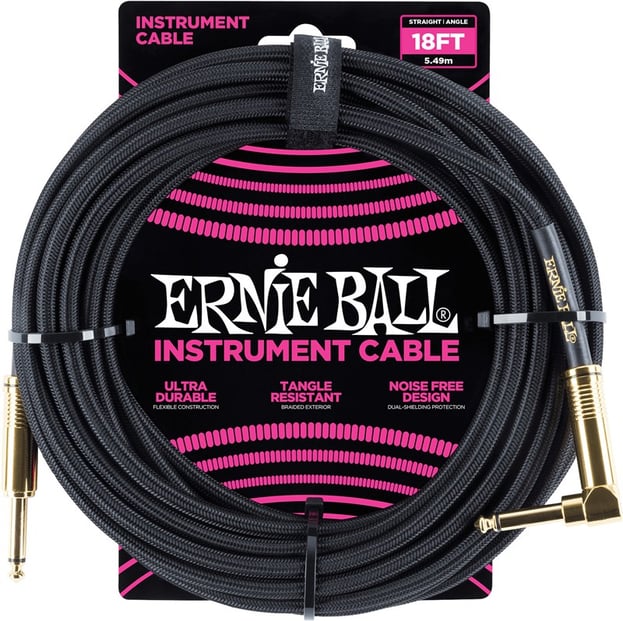 Ernie Ball Instrument Cable 5.5m Black