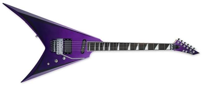 ESP E-II Alexi Ripped, Purple Faded Satin, Front