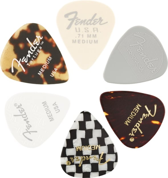 Fender 351 Shape Material Medley Medium (6)