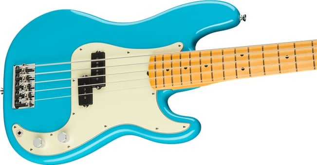 Fender American Prof II P Bass V Miami Blue