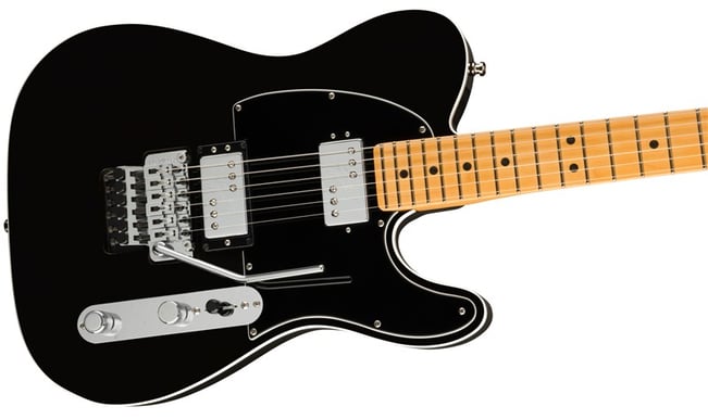 Fender American Ultra Luxe Telecaster Floyd Rose HH, Maple Fingerboard,  Mystic Black