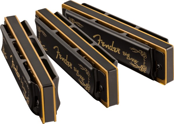 Fender Blues DeVille Harmonica Pack of 3 with Case