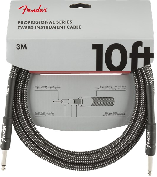 Fender Professional Cable 3m/10ft Gray Tweed