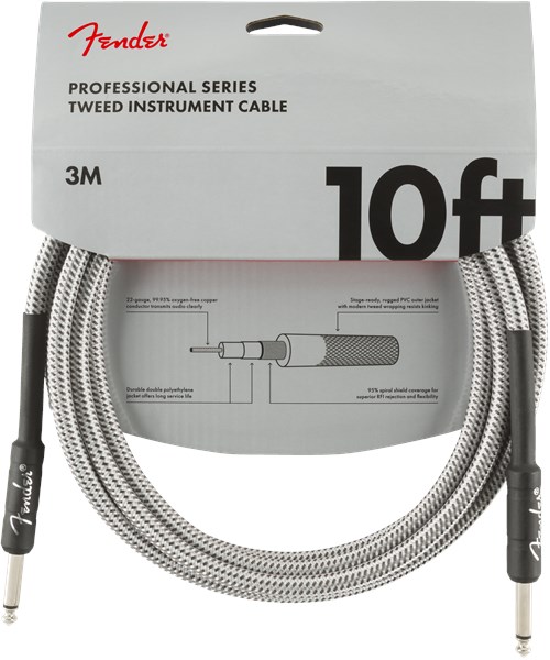 Fender Professional Cable 3m/10ft White Tweed