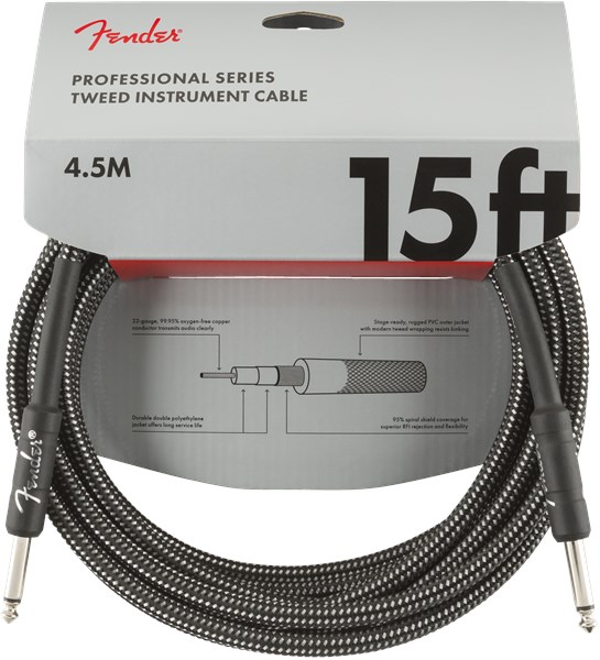 Fender Professional Cable 4.5m/15ft Gray Tweed