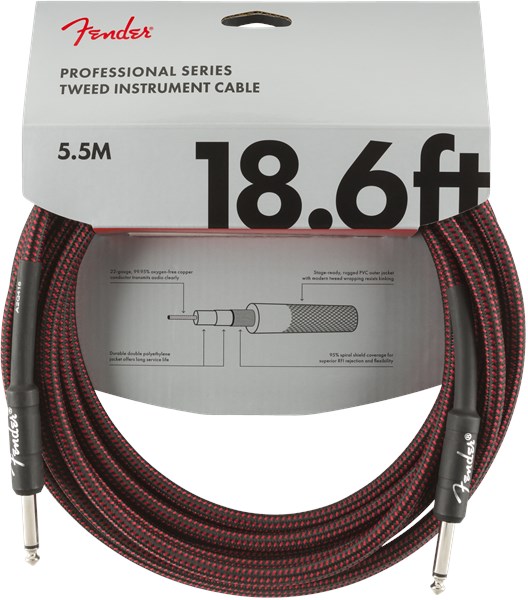 Fender Professional Cable 5.7m/18.6ft Red Tweed