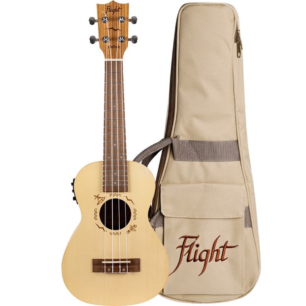 Flight DUC525CEQ Concert Electro Ukulele, Zeb B&S