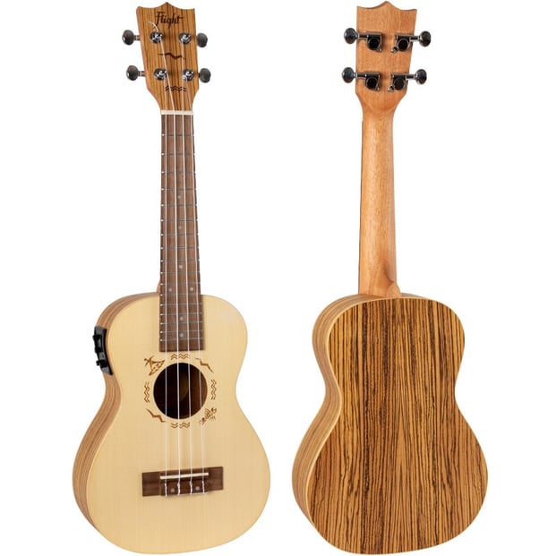 Flight DUC525CEQ Concert Electro Ukulele, Zeb B&S