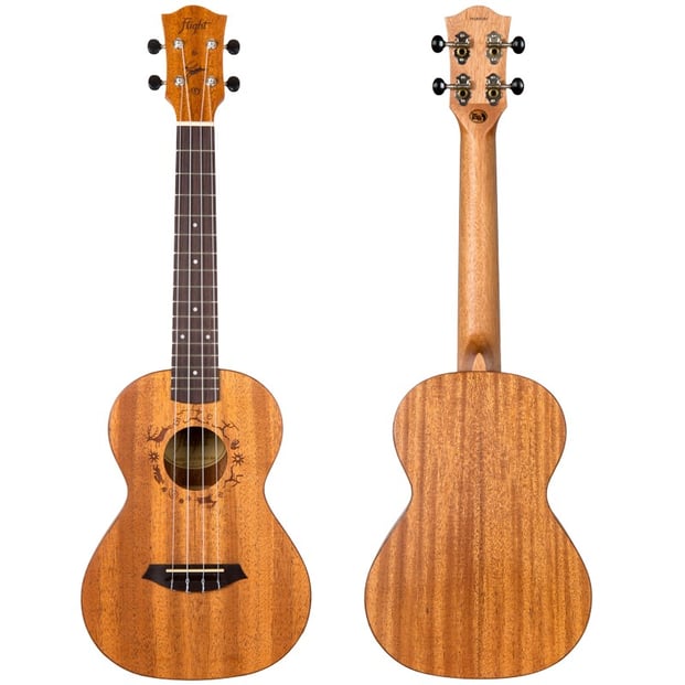 Flight DUT34 Tenor Electro Ukulele, Mahogany