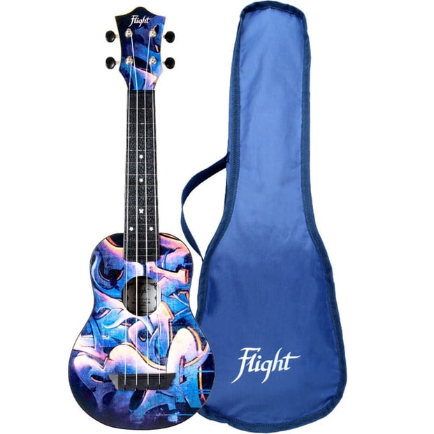 Flight TUS40 ABS Soprano Travel Ukulele, Graffiti