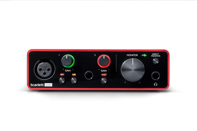 Focusrite Scarlett Solo, top view