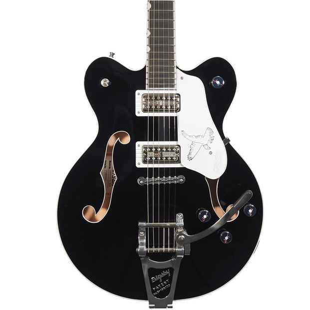 Gretsch G6636TSLPE Silver Falcon Front Half