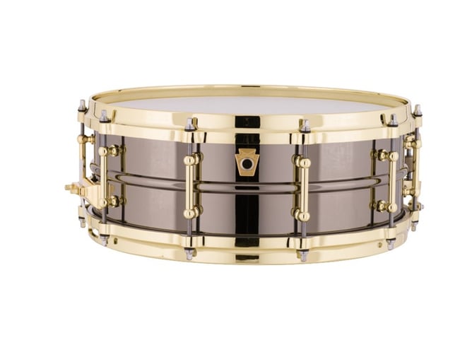 Ludwig Black Beauty Snare Drum With Gold Hardware 