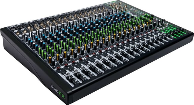 Mackie ProFX22 V3 Mixer, left angle