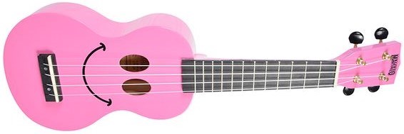 Mahalo Art Design Soprano Ukulele, Smile Pink