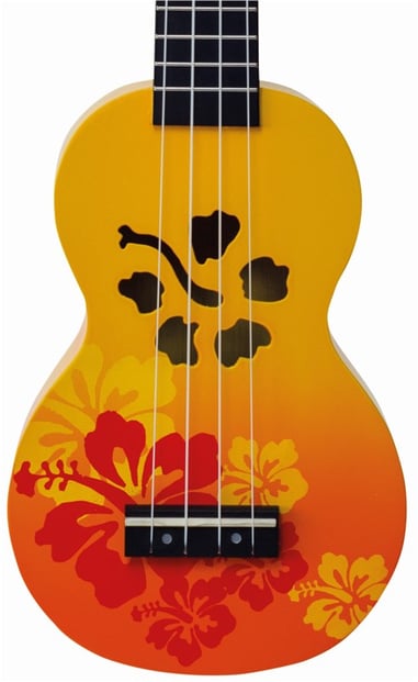 Mahalo Designer Soprano Ukulele, Hibiscus Orange