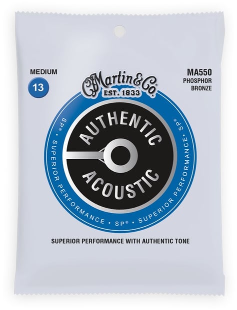 Martin MA550 Authentic Acoustic SP Phosphor Bronze Medium 13 56