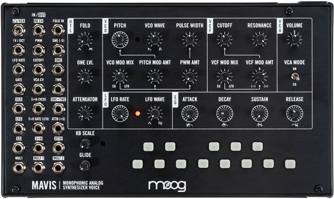 Moog Mavis Semi-Modular Analogue Synth Front