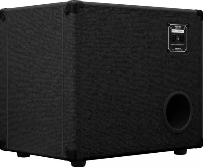 Orange OBC112 Bass Cab Black Back Angle