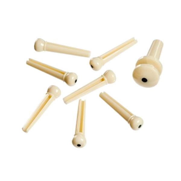 PW-PS12 Moulded Bridge Pins/End Pin Set, Ivory