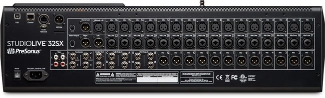 StudioLive 32SX Digital Mixer, back view