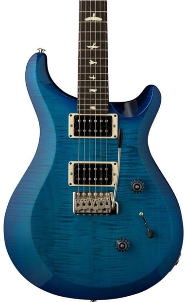 PRS S2 Custom 24, Pattern Thin, Lake Blue closeup