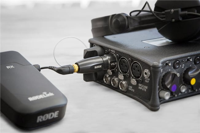 Rode VXLR+ Adaptor, recorder connected