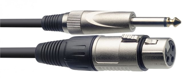 Stagg SMC Female XLR to Mono Jack Cable 3m