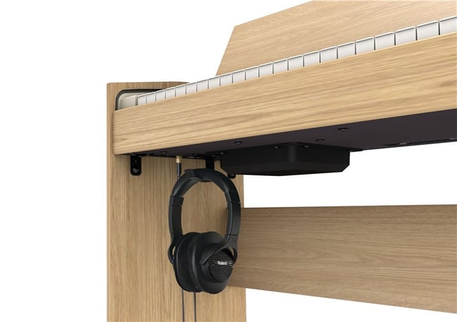 Roland F701 Digital Piano Light Oak Headphone Hook