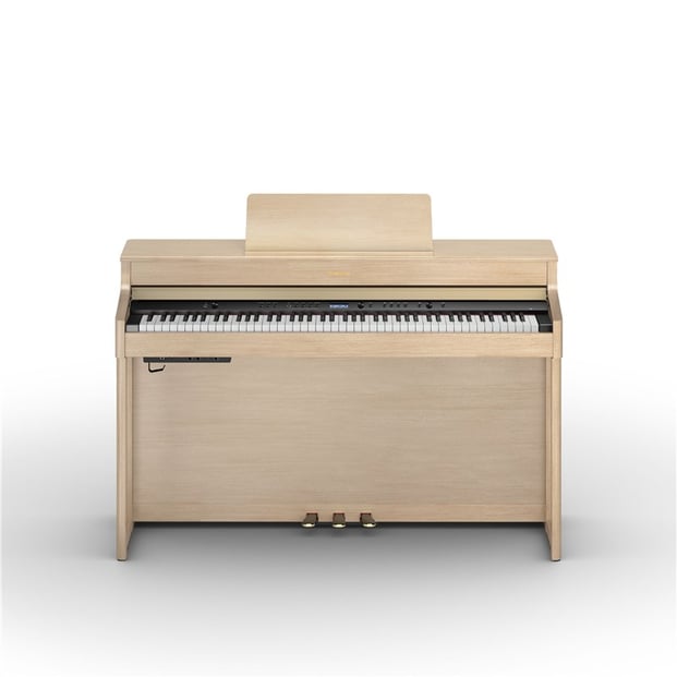 Roland HP-702 Digital Piano, oak, front view