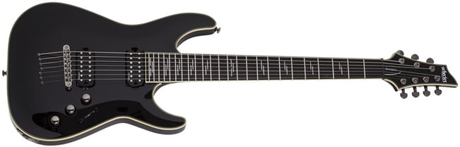 Schecter C-7 Blackjack Gloss Black, Front