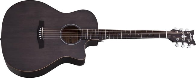 Schecter Deluxe Acoustic Satin See Thru Black