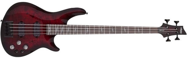 Schecter Omen Elite-4, Black Cherry Burst, Front