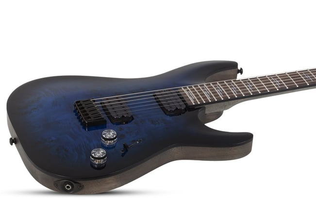 Schecter Omen Elite-6 See-Thru Blue Burst