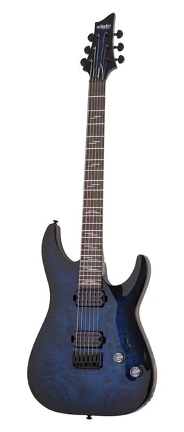 Schecter Omen Elite-6 See-Thru Blue Burst