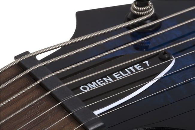 Schecter Omen Elite-7 See-Thru Blue Burst