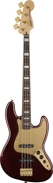 Squier 40th Anniversary Jazz Bass Red Front