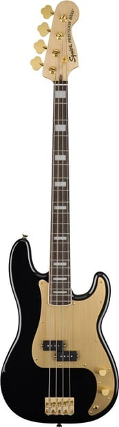 Squier 40th Anniv Precision Bass Black Front