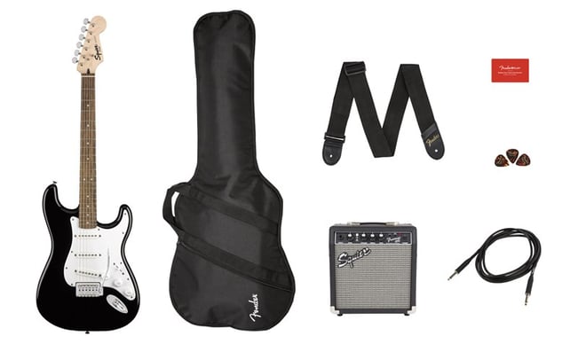 Squier Stratocaster Pack, Black