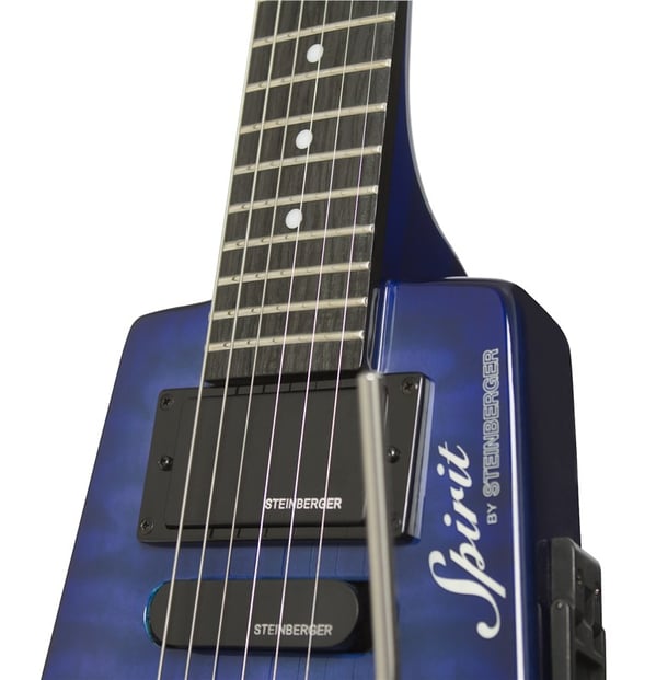 Steinberger Spirit GT-PRO Quilt Top Deluxe Outfit, Trans Blue